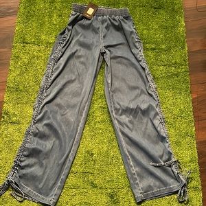 Fashionnova Denim Wash Pants with Ruching